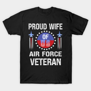 Proud Wife Of Us Air Force Veteran Womens Veterans Day T-Shirt